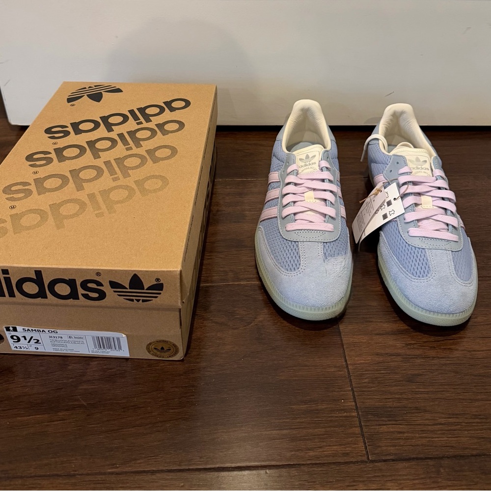 adidas Samba OG Blue and Pink Sneakers